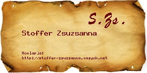 Stoffer Zsuzsanna névjegykártya